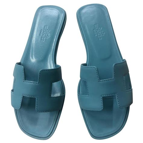 hermes slides blue|Hermes slides price.